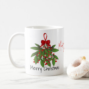 Mug Festive Red Meet Me Under the Mistletoe Christmas