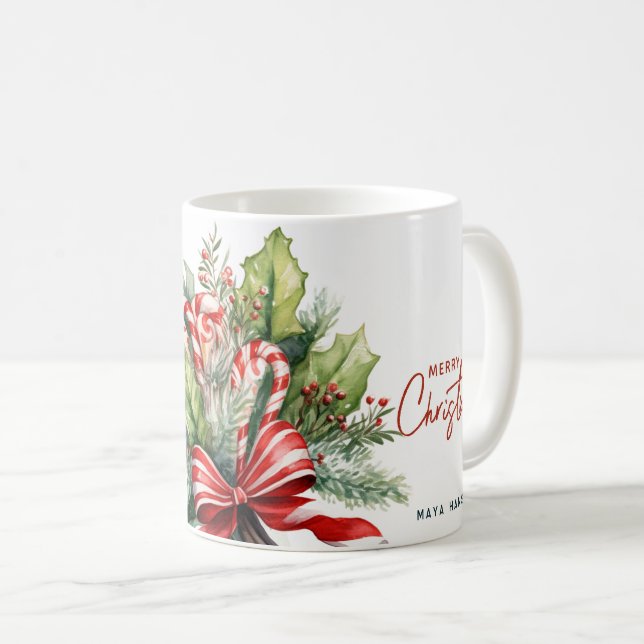 Mug Festive Sucres de canne sucrés personnalisés Noël (Devant droit)
