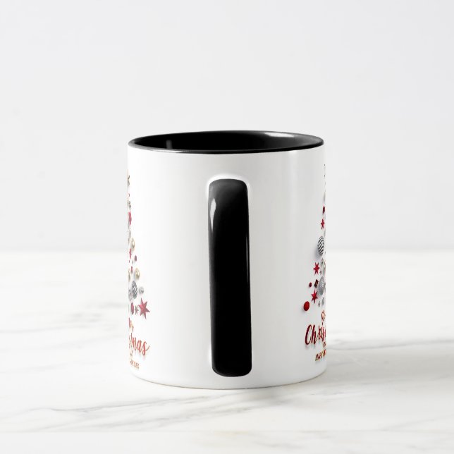 Mug  “Festive Tree in Snow” (Poignée)