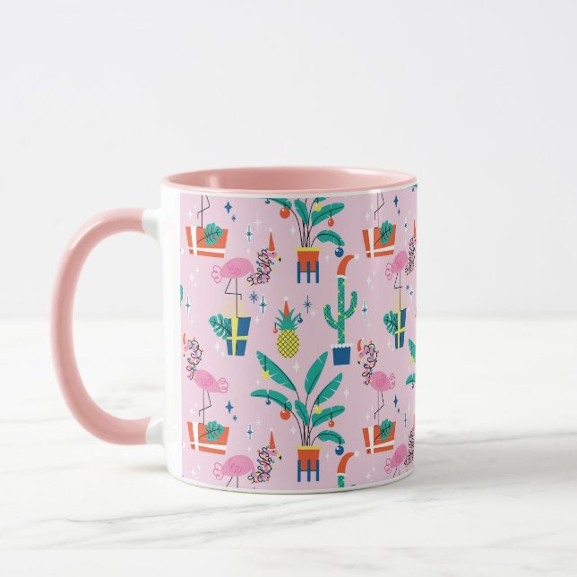 Mug Festive Tropical Noël Motif (Gauche)