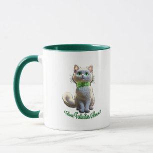 Mug Festivités Félines Abondantes Chat Blanc