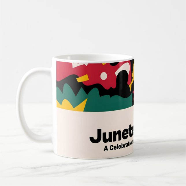 Mug Fête Abstraite de la Conception de la Liberté (Gauche)