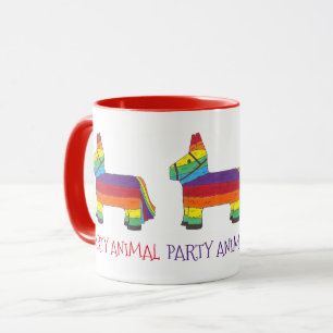 Mug FÊTE ANIMALE Arc-en-ciel Piñata Anniversaire Fiest