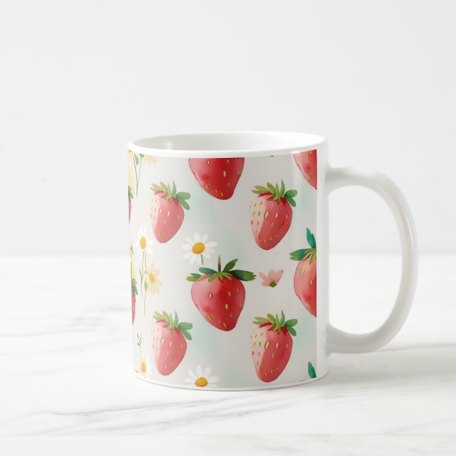 Mug Fête d'anniversaire aux fraises mignonnes (Droite)