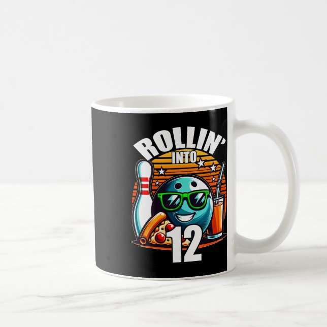 Mug Fête d'anniversaire de bowling pour 12 ans (Droite)