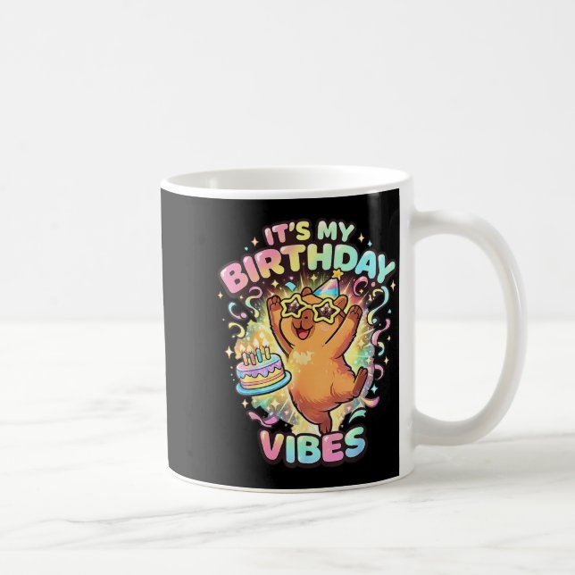 Mug Fête d'anniversaire de capybara Capy drôle pour ho (Droite)
