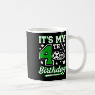 Mug Fête d'anniversaire de football pour enfants de 4