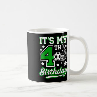 Mug Fête d'anniversaire de football pour enfants de 4