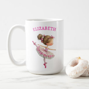 Mug Fête d'anniversaire de petite fille ballerine