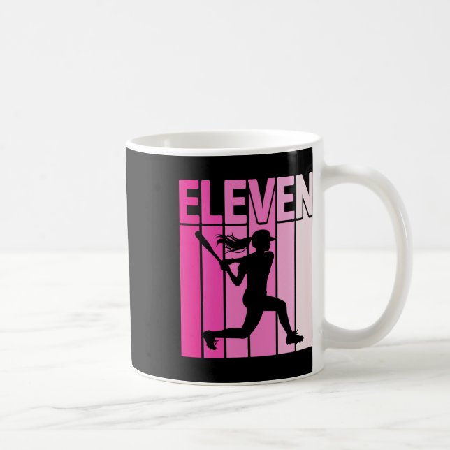 Mug Fête d'anniversaire des 11 ans Joueur de softll de (Droite)