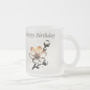 Mug Fête d'Anniversaire Personnalisé Fleur de Ceri