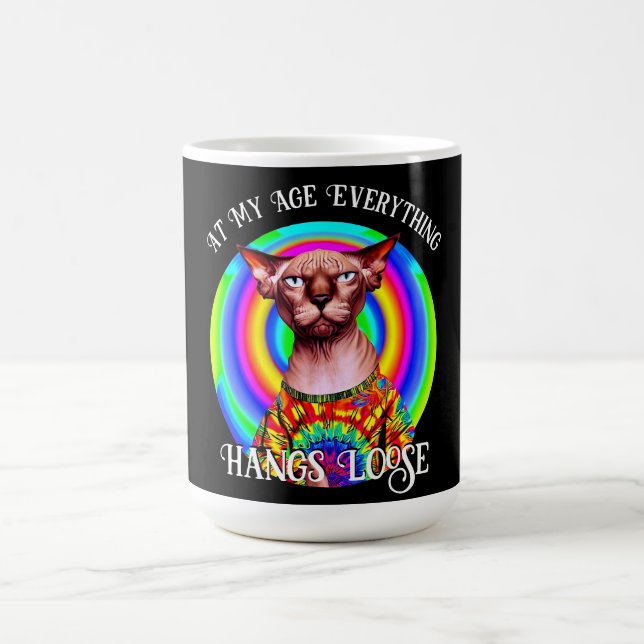Mug Fête d'anniversaire Sphynx Chat Sur la Colline (Centre)