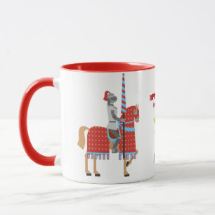 Mug Fête d'anniversaire tournoi de chevaliers médiévau
