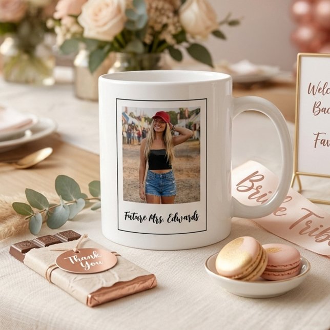 Mug Fête de Bach Favors de Mariage pour la Mariée Ente (Bachelorette Party Photo Coffee Photo Mug)