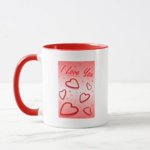 Mug Fête de bureau Amour Paix Merci Motif Coloré