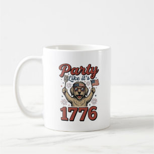Mug Fête de chien patriotique comme c'est 1776 Chemise