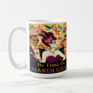 Mug Fête de Cocktail Mardi Gras du Milieu du Siècle
