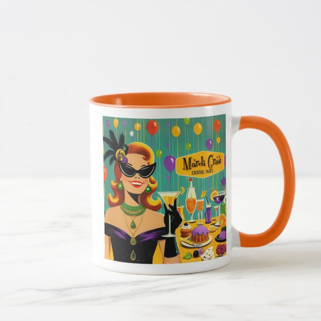 Mug Fête de Cocktail Martini Gras Rétro des Années 50 (Droite)