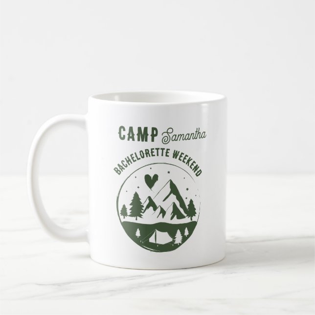 Mug Fête de Fiançailles de Camping en Campagne (Gauche)