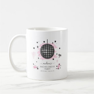 Mug Fête de Fiançailles Rétro Disco Espace Cowgirl Ros