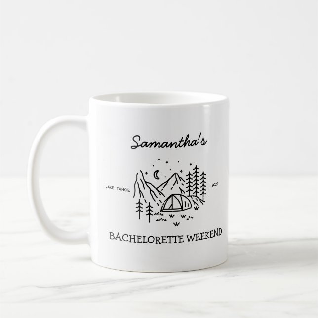 Mug Fête de Fiançailles Simple Moderne de Camping dans (Gauche)