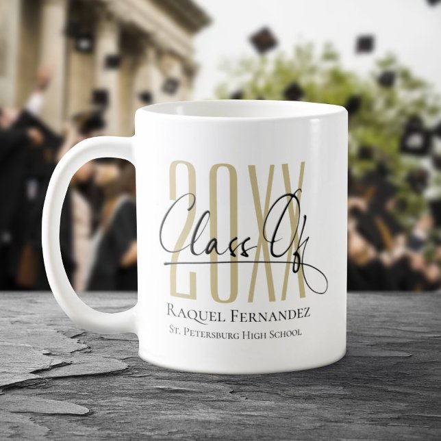 Mug Fête de graduation de collage de script moderne (Créateur téléchargé)