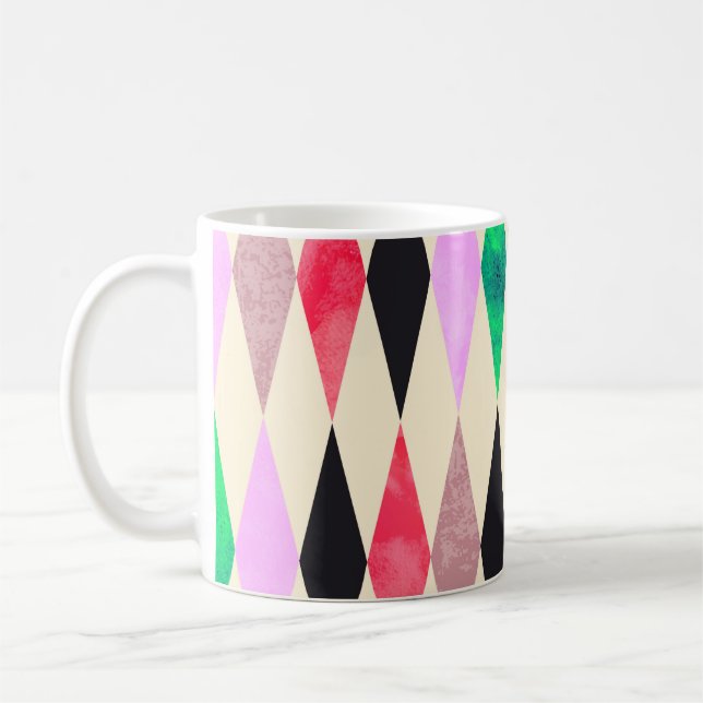 Mug Fête de grunge d'aquarelle transparente (Gauche)