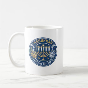 Mug Fête de Hanukkah Menorah & Dreidel des Lumières