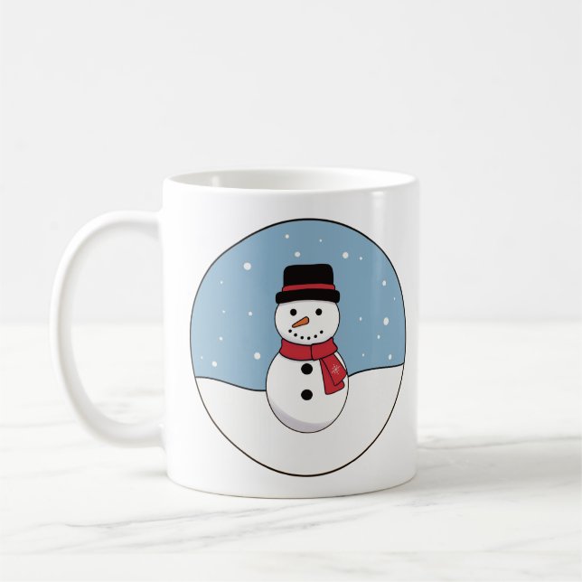Mug Fête de l’hiver de Snowy Snowman (Gauche)