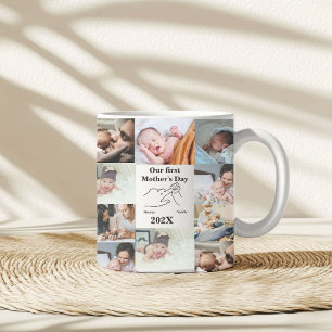 Mug Fête de la Première Mère personnalisée Photo Colla