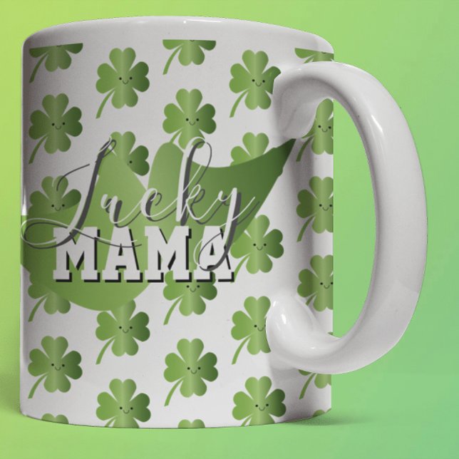 Mug Fête de la Saint-Patrick Maman chanceuse (Créateur téléchargé)
