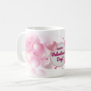 Mug Fête de la Saint-Valentin rose élégant