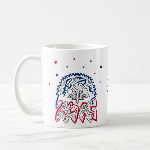 Mug Fête de l'Indépendance Étoiles d'aigle américain