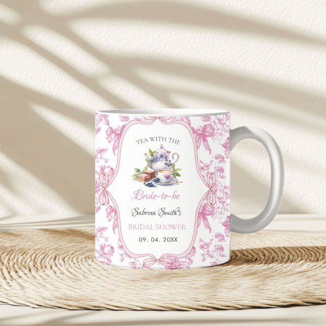 Mug Fête de mariage thème thé à la sauvage rose (Créateur téléchargé)