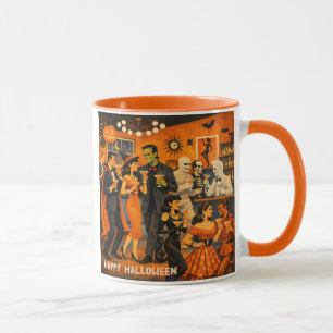Mug Fête de martini Halloween Moderne du Milieu du Siè