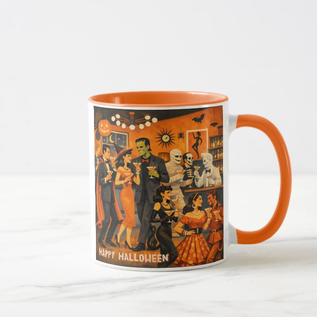 Mug Fête de martini Halloween Moderne du Milieu du Siè (Droite)