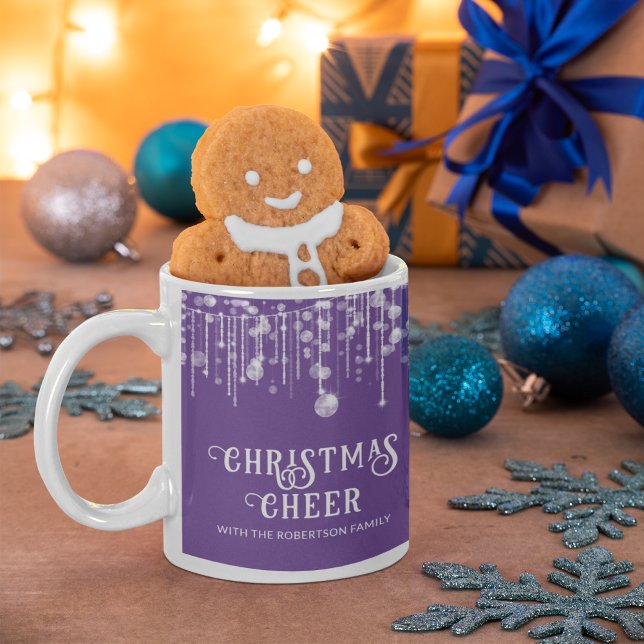 Mug Fête de Noël à cordes violettes (Créateur téléchargé)
