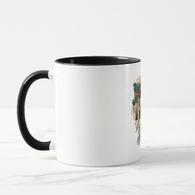 Mug Fête de Noël avec les amoureux des animaux (Gauche)
