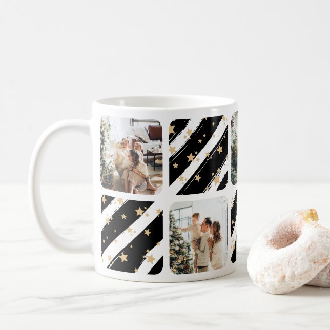 Mug Fête de Noël Black Photo (Avec donut)