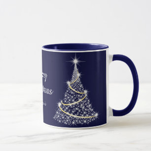 Mug Fête de Noël blanc éclatant sur mesure