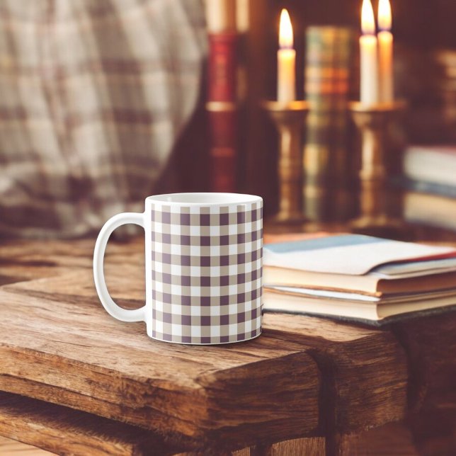 Mug Fête de Noël carreaux de Buffalo prune (Créateur téléchargé)