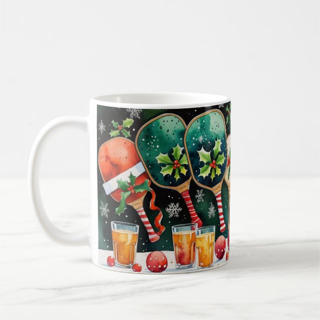 Mug Fête de Noël de Pickball (Gauche)