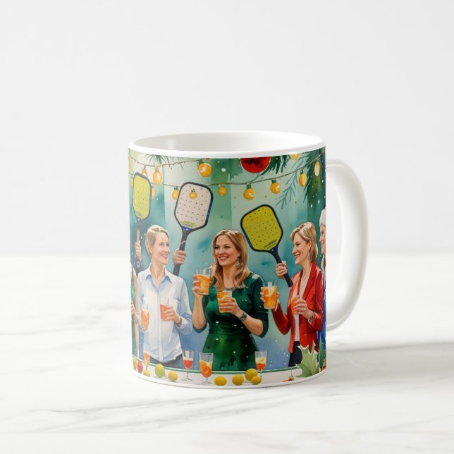 Mug Fête de Noël de Pickball (Devant droit)
