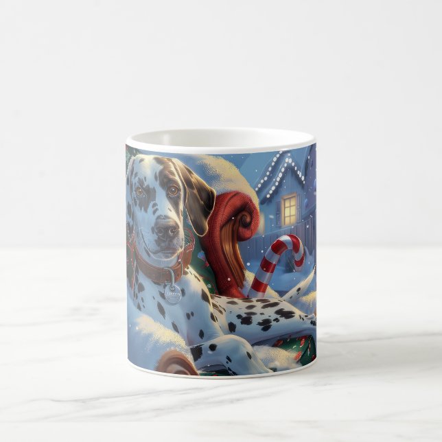 Mug Fête de Noël des Chiens de Dalmatie (Centre)