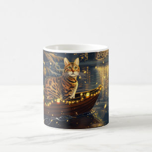 Mug Fête de Noël du chat du Bengale Voyage