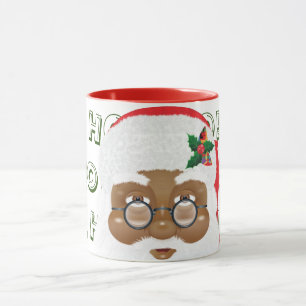 Mug Fête de Noël du Père Noël africain américain