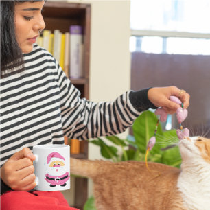 Mug Fête de Noël du Père Noël rose