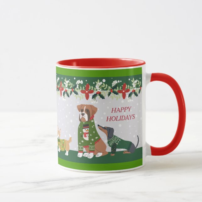 Mug Fête de Noël laide de chien de chandail bonnes (Droite)