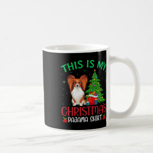 Mug Fête de Noël laide du chien Papillon C'est mon Noë