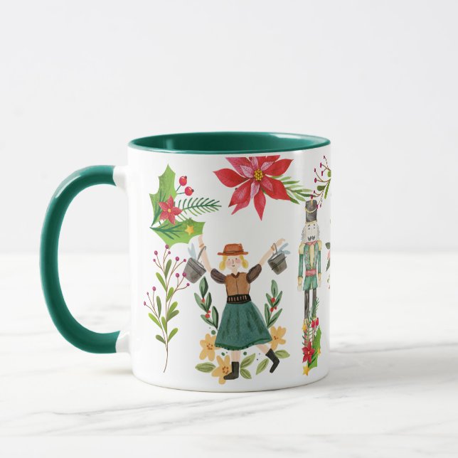 Mug Fête de Noël Le Casse-Noisette Ballet Vert (Gauche)